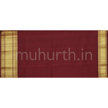 Load image into Gallery viewer, Off-White Veldhari Kanjivaram Silk Saree with Arakku