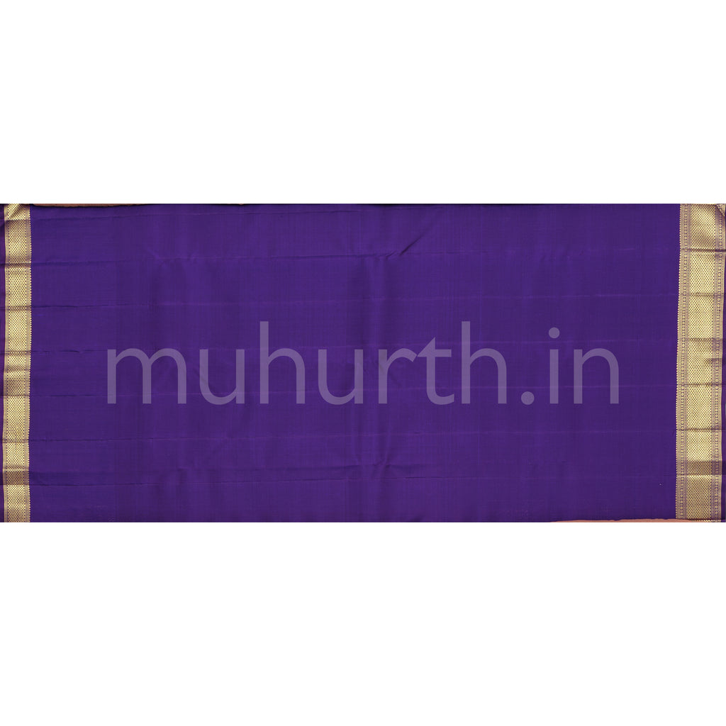 Off-White Pure Meenakari Kanjivaram Silk Saree with Meenakshi