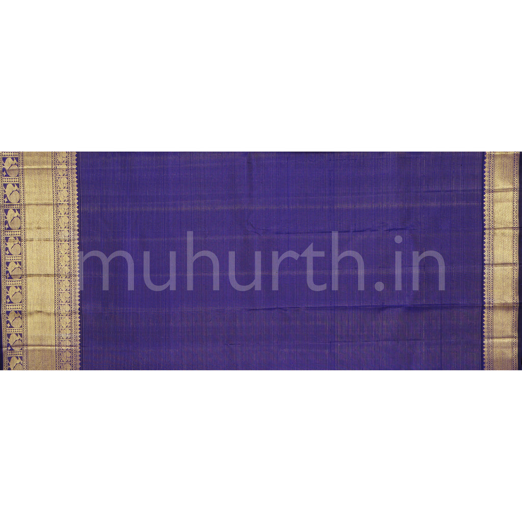 Violet Pure Vaira Oosi Kanjivaram Silk Saree