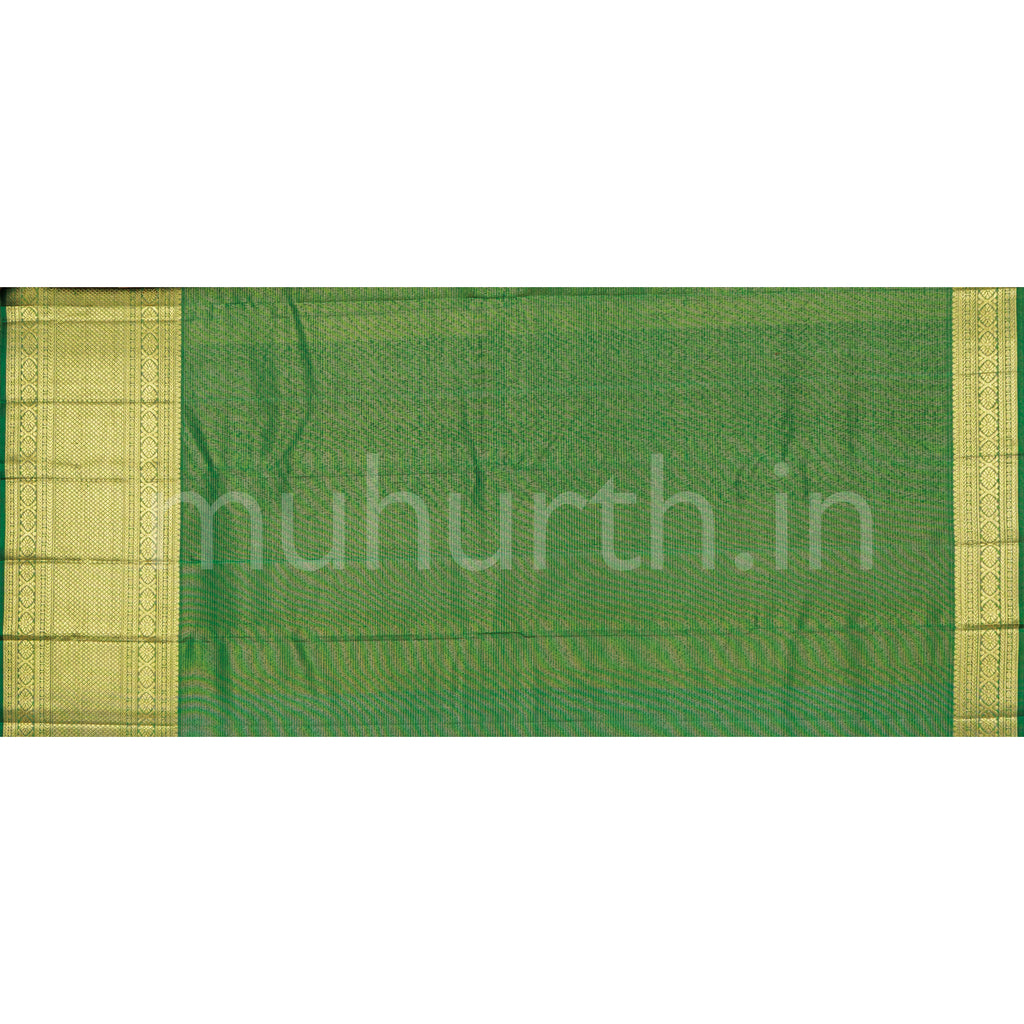 Green Vaira Oosi Tissue Kanjivaram Silk Saree