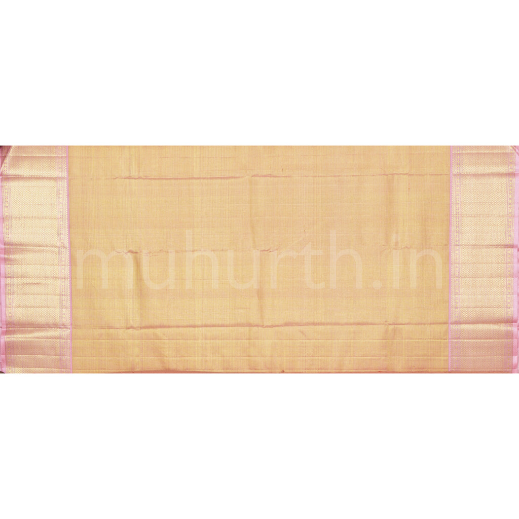 Premium Tissue Jamdani Meenakari Kanjivaram Silk Saree with Pink