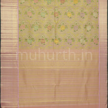 Load image into Gallery viewer, Pink Luxury Meenakari Tissue Pure Kanjivaram Silk Saree