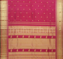 Load image into Gallery viewer, Ruby Magenta Pure Zari Kanjivaram Silk Saree