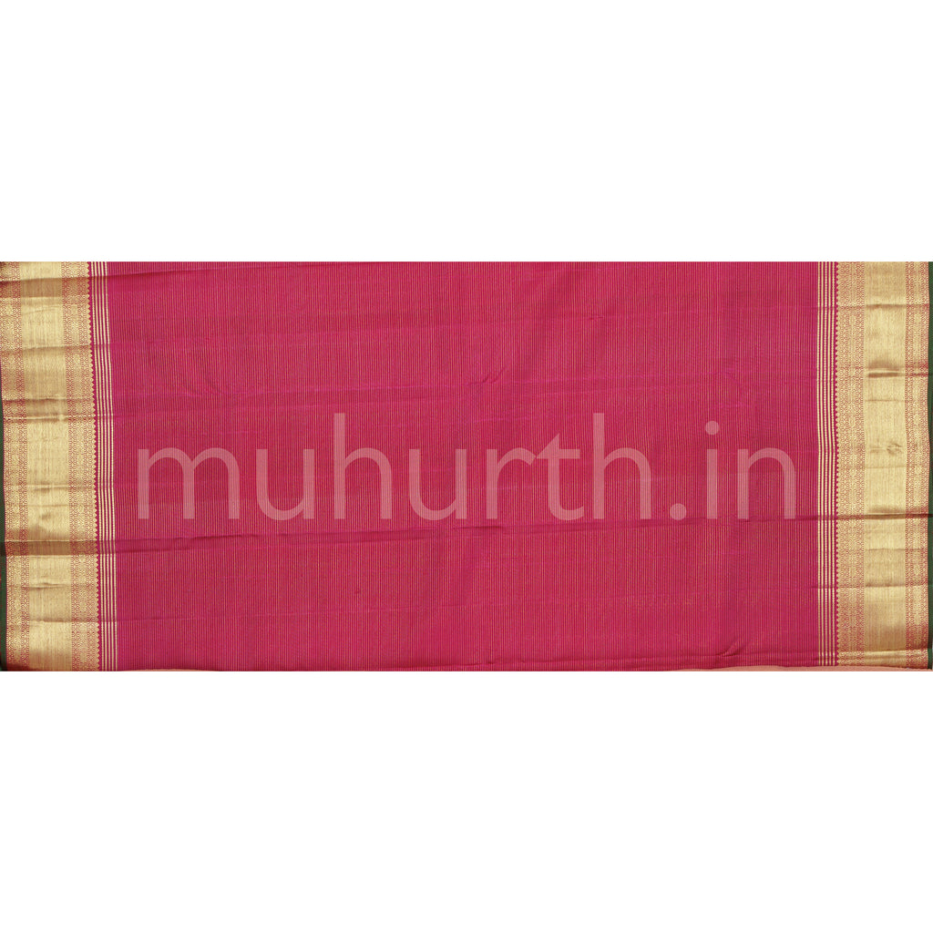 Ruby Magenta Pure Zari Kanjivaram Silk Saree