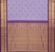 Load image into Gallery viewer, Lavender Pure Kanjivaram Silk Saree with Meenakshi