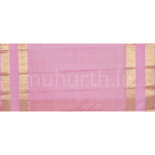 Load image into Gallery viewer, Golden Mustard Pure Kanjivaram Silk Saree with Pink