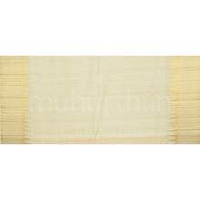 Load image into Gallery viewer, Golden Mustard Pure Kanjivaram Silk Saree with Off-White