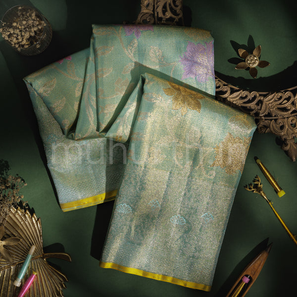 Light Ananda Tissue Luxury Kanjivaram Silk Saree