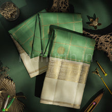 Load image into Gallery viewer, Light Sampanga Pure Zari Kanjivaram Silk Saree with Tussar White