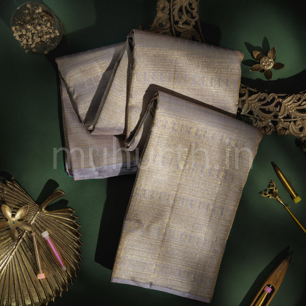 Mauve Pure Kanjivaram Silk Saree