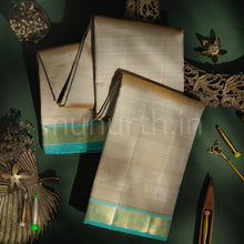 Load image into Gallery viewer, Kakhi Pure Kanjivaram Silk Saree with Light Ananda