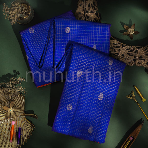 Violet Pure Kanjivaram Silk Saree