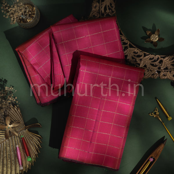 Rani Rose Pure Kanjivaram Silk Saree