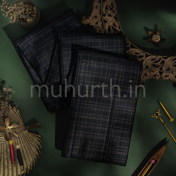 Black Pure Kanjivaram Silk Saree