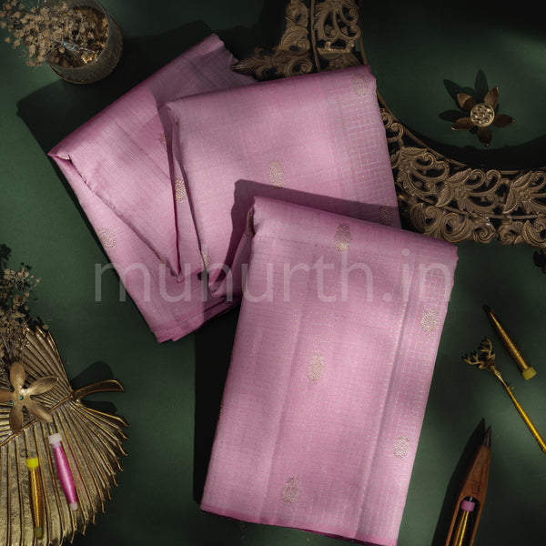Light Pink Pure Kanjivaram Silk Saree