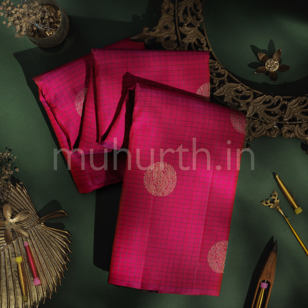 Rani Rose Pure Kanjivaram Silk Saree