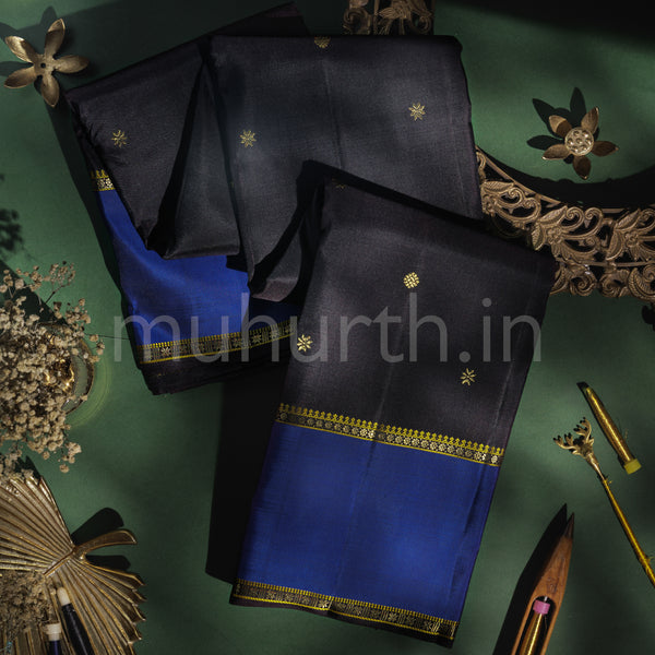 Kanchana Pure Zari Kanjivaram Silk Saree with Violet