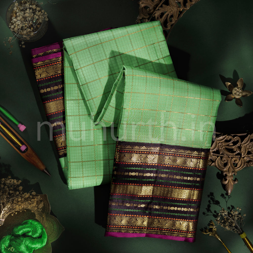 Rexona Veldhari Pure Zari Kanjivaram Silk Saree with Kanchana