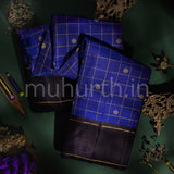 Violet Pure Kanjivaram Silk Saree with Kanchana