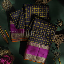 Load image into Gallery viewer, Pakku Pure Zari Kanjivaram Silk Saree with Magenta