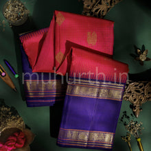 Load image into Gallery viewer, Red Rose Pure Kanjivaram Silk Saree with Meenakshi