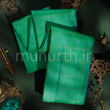 Load image into Gallery viewer, Sea Green Pure Zari Kanjivaram Silk Saree