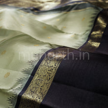 Load image into Gallery viewer, Light Elaichi Pure Zari Kanjivaram Silk Saree with Kanchana