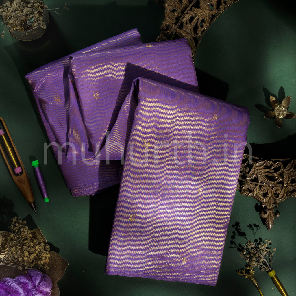 Lavender Pure Kanjivaram Silk Saree