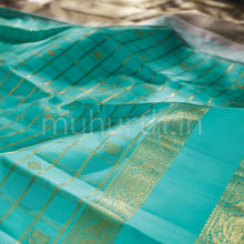 Load image into Gallery viewer, Sea Green Pure Kanjivaram Silk Saree