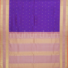 Load image into Gallery viewer, Magenta Pure Zari Kanjivaram Silk Saree with Onion Pink