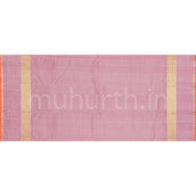 Load image into Gallery viewer, Mustard Pure Zari Kanjivaram Silk Saree with Baby Pink