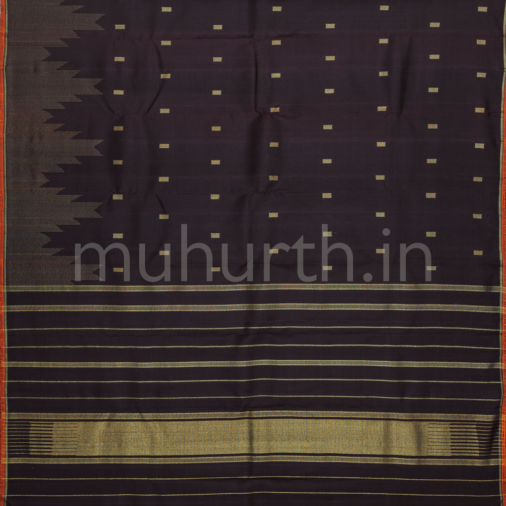 Deep Pakku Pure Zari Kanjivaram Silk Saree