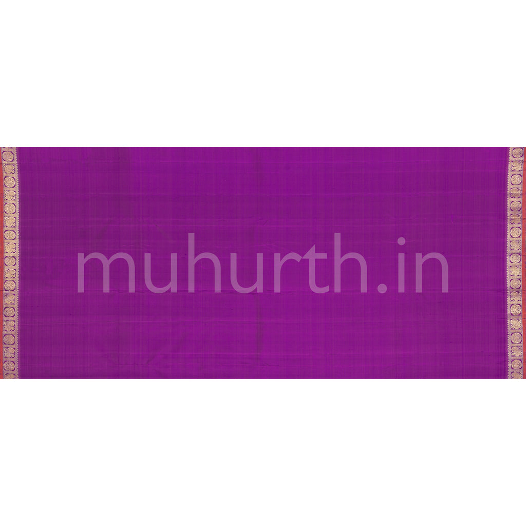 Vijaya Pure Zari Kanjivaram Silk Saree with Magenta