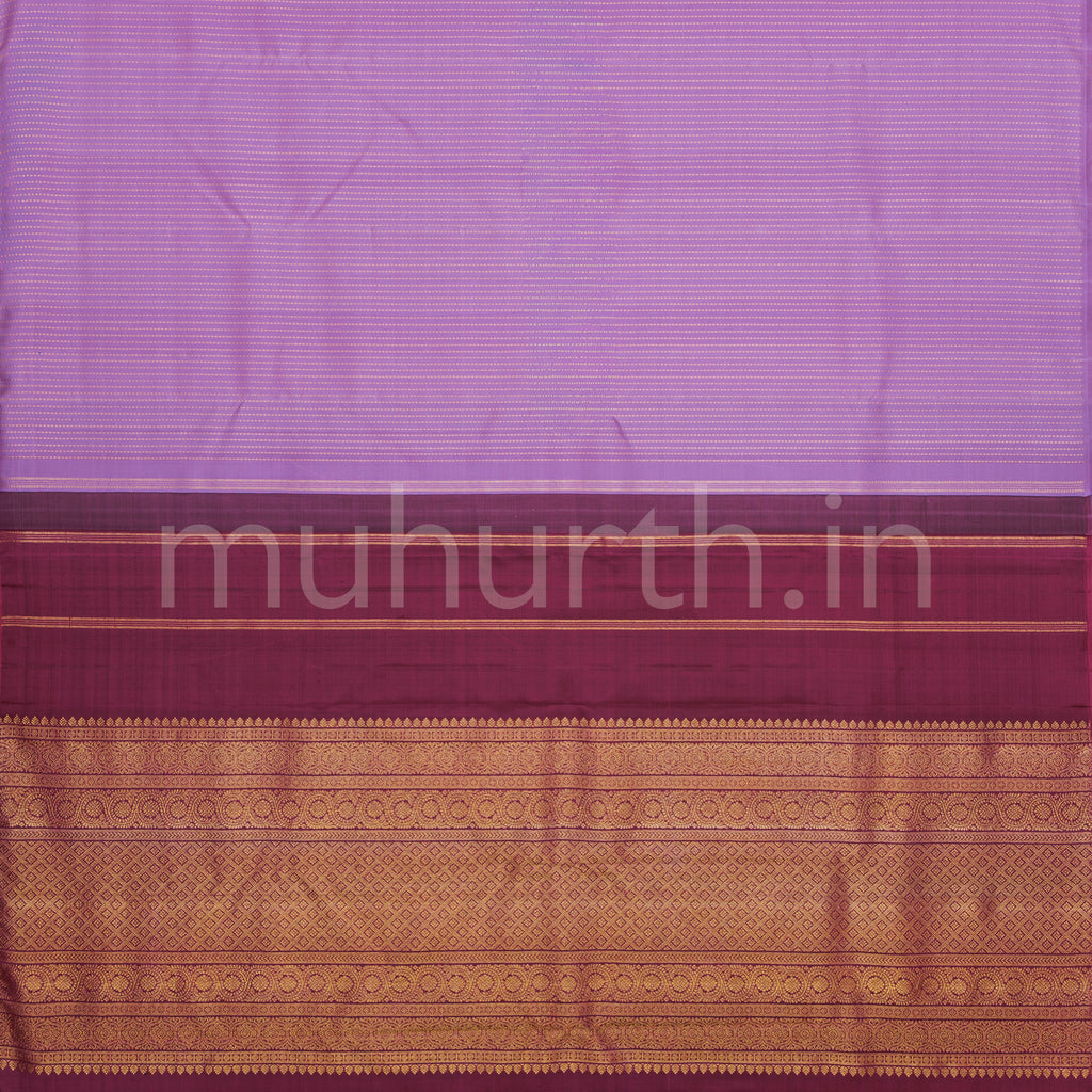 Lilac Pure Zari Kanjivaram Silk Saree
