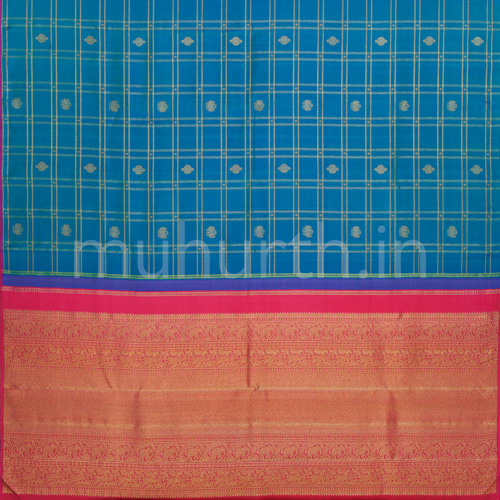 Mayil Kazhuthu Pure Zari Kanjivaram Silk Saree