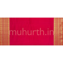 Load image into Gallery viewer, Green Pure Zari Kanjivaram Silk Saree with Rose