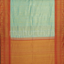 Load image into Gallery viewer, Light Ananda Luxury Organza Tissue Pure Kanjivaram Silk Saree with  Red