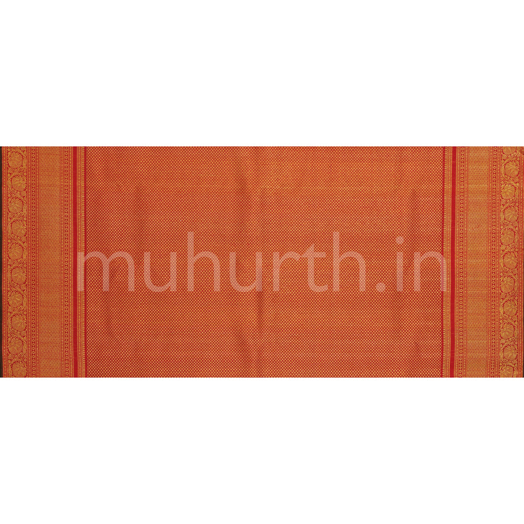 Light Ananda Luxury Organza Tissue Pure Kanjivaram Silk Saree with  Red