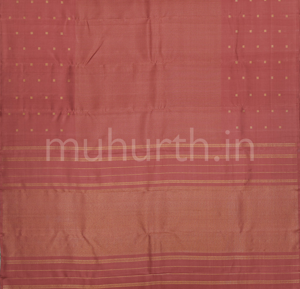 Light Brown Pure Zari Kanjivaram Silk Saree