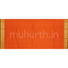 Load image into Gallery viewer, Orange Pure Zari Kanjivaram Silk Saree
