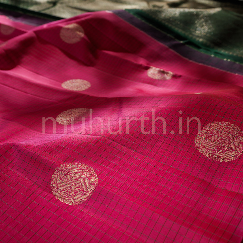Rani Rose Pure Kanjivaram Silk Saree