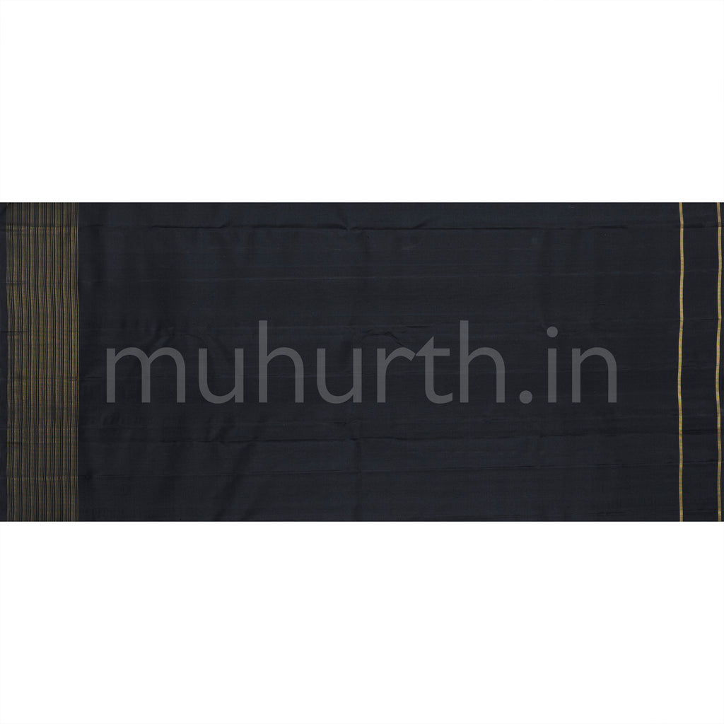 Black Pure Zari Kanjivaram Silk Saree