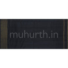 Load image into Gallery viewer, Black Pure Zari Kanjivaram Silk Saree
