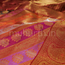 Load image into Gallery viewer, Bright Red Luxury Rangkat Pure Kanjivaram Silk Saree