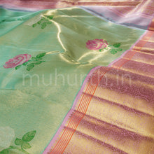 Load image into Gallery viewer, Rexona Organza Pure Tissue Kanjivaram Silk Saree with Pink