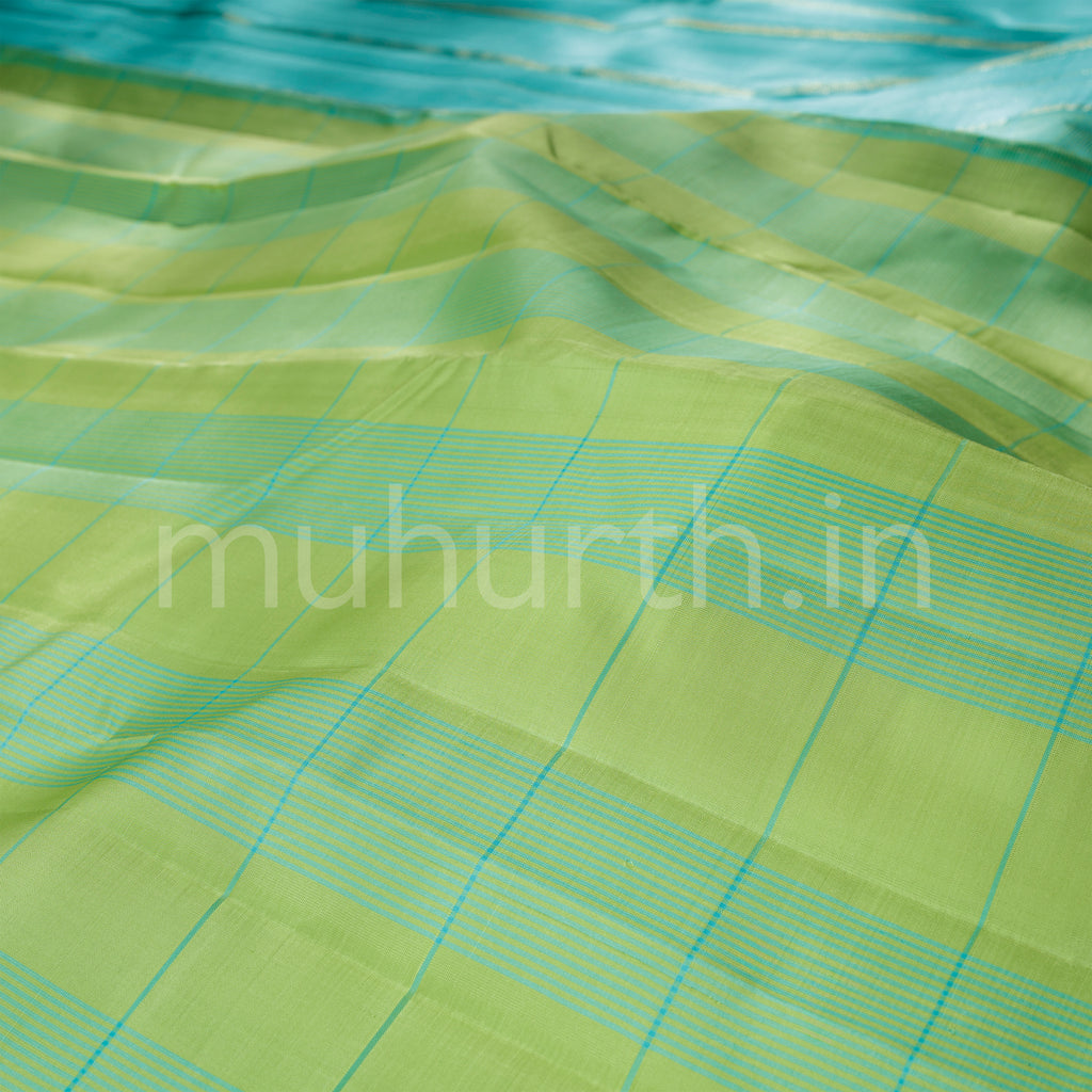 Tiratchai and Ananda Checks Kanjivaram Silk Saree