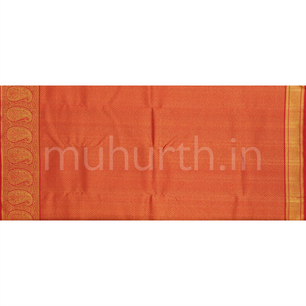 Bright Red Luxury Rangkat Pure Kanjivaram Silk Saree