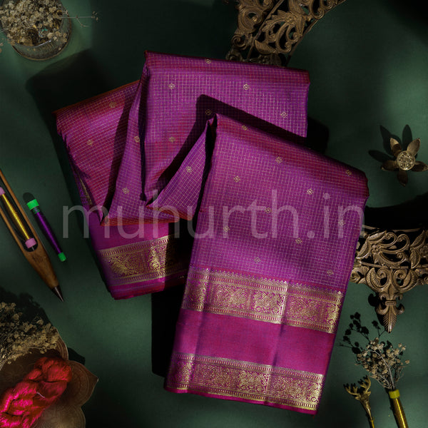 Magenta Pure Zari Kanjivaram Silk Saree