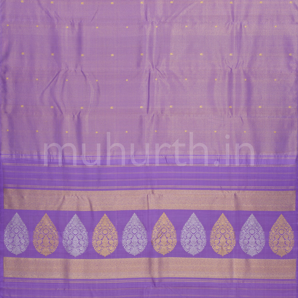 Lavender Pure Kanjivaram Silk Saree