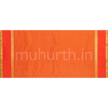 Load image into Gallery viewer, Orange Pure Zari Vaira Oosi Kanjivaram Silk Saree
